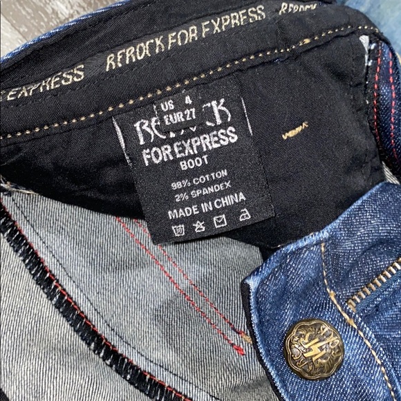 Womens ReRock for Express Factory Distressed Jeans - Picture 7 of 10